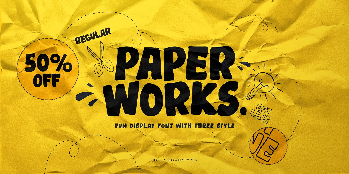 Example font Paper Works #10